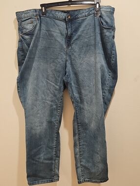 ellos Relaxed Fit Men's Denim Jeans in Faded Blue